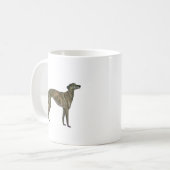 Windhund (getigert) kaffeetasse (Vorderseite Links)