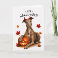 Windhund Halloween Teufelshund