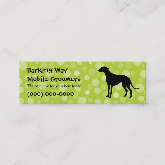 Windhund-Haustier-Sorgfalt Limon Mini Visitenkarte (Vorderseite)