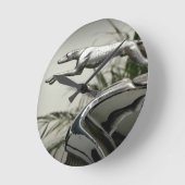 Windhund-Heizkörper-Kappe Runde Wanduhr (Winkel)