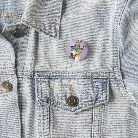 Windhund-Hexe Button (Beispiel)