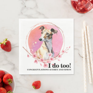 Windhund-Hochzeitsservietten mit Foto Serviette