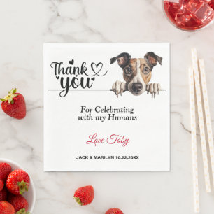 Windhund-Hochzeitsservietten mit Foto Serviette