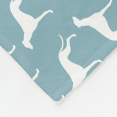 Windhund-Hund Silhouetten Muster Fleecedecke (Ecke)