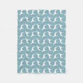 Windhund-Hund Silhouetten Muster Fleecedecke (Vorderseite)