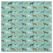 Windhund-Hunde-Farbenprägung Stoff (Muster)