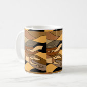 Windhund-Hundeabstrakter Kunst-Entwurf Kaffeetasse (Vorderseite Links)