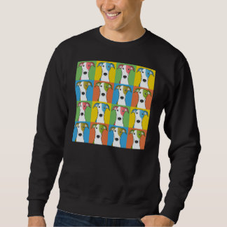Windhund-HundeCartoon Pop-Kunst Sweatshirt