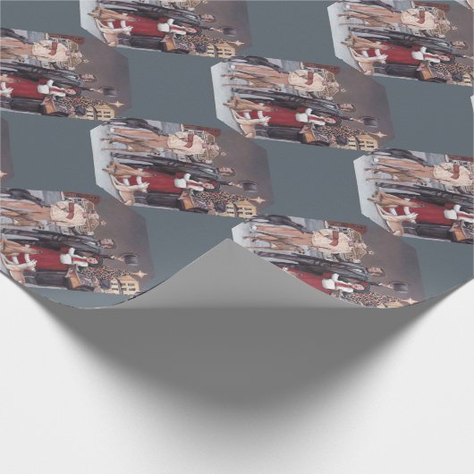 Windhund-Hundekunst-Verpackung Geschenkpapier (Ecke)