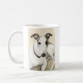 "Windhund-" Hundekunst-Wiedergabe-Tasse Kaffeetasse (Links)