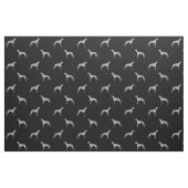 Windhund-HundeSilhouette-Muster grau und schwarz Stoff (Fat Quarter (45,7 x 55,9 cm))