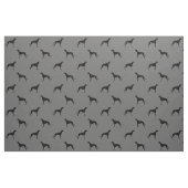 Windhund-HundeSilhouette-Muster grau und schwarz Stoff (Fat Quarter (45,7 x 55,9 cm))