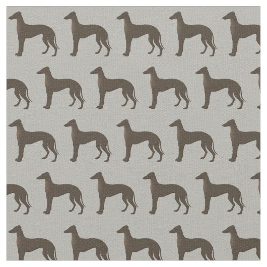 Windhund-HundeSilhouette-Tier-Muster Stoff (Nahaufnahme)