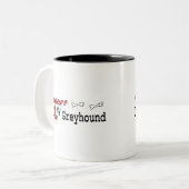 Windhund (I Liebe) Tasse (Vorderseite Links)