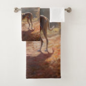 Windhund im Herbst Leaves Fall Inspiriert Badhandtuch Set (Insitu)