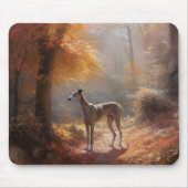 Windhund im Herbst Leaves Fall Inspiriert Mousepad (Vorne)