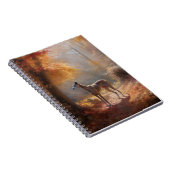 Windhund im Herbst Leaves Fall Inspiriert Notizblock (Rechte Seite)