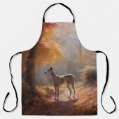 Windhund im Herbst Leaves Fall Inspiriert Schürze (Vorderseite)