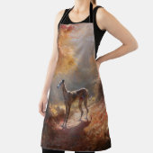 Windhund im Herbst Leaves Fall Inspiriert Schürze (InSitu)