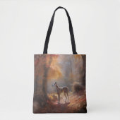 Windhund im Herbst Leaves Fall Inspiriert Tasche (Vorderseite)