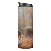 Windhund im Herbst Leaves Fall Inspiriert Thermosbecher (Nach rechts gedreht)