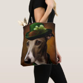 Windhund in St. Patrick's Day Kleid Tasche (Von Nahem)