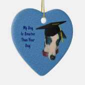 Windhund-intelligentere lustige Hundeverzierung Keramik Ornament (Rechts)