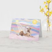 Windhund Karte (Gelbe Blume)