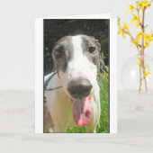 Windhund-Karte Karte (Gelbe Blume)