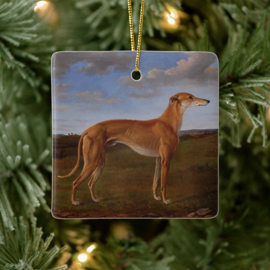 Windhund Keramikornament (Baum)