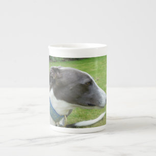 Windhund-Knochenporzellan-Tasse 3 Porzellantasse