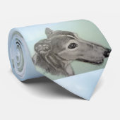 Windhund-Krawatte mit Originalvorlage durch Carol Krawatte (Gerollt)