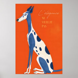 Windhund Kunstprint Französischer Spruch Hunde Il Poster
