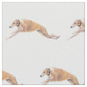 Windhund-laufender Hundekunst-Gewebe Stoff (Nahaufnahme)