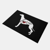 Windhund-Liebe Fußmatte (Schrägansicht)