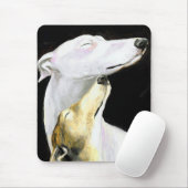 "Windhund-Liebe-" Hundekunst Mousepad (Mit Mouse)