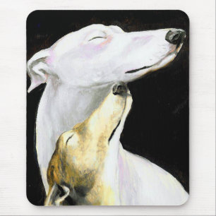 "Windhund-Liebe-" Hundekunst Mousepad