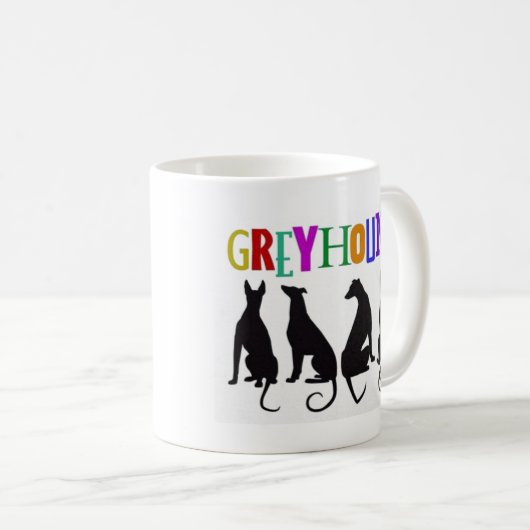 Windhund-Liebe Kaffeetasse (VorderseiteRechts)