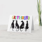 Windhund-Liebe Karte (Vorderseite)