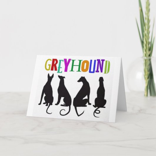 Windhund-Liebe Karte (Vorderseite)