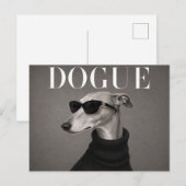 Windhund Luxus Mode Hund Portrait Postkarte (Vorne/Hinten)