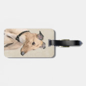 Windhund-Malerei - niedliche ursprüngliche Gepäckanhänger (Rückseite horizontal)