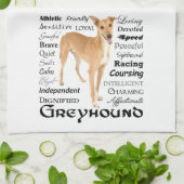 Windhund-Merkmal-Geschirrtuch Handtuch (Gefaltet)