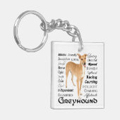 Windhund-Merkmal-Schlüsselanhänger Schlüsselanhänger (Vorderseite links)
