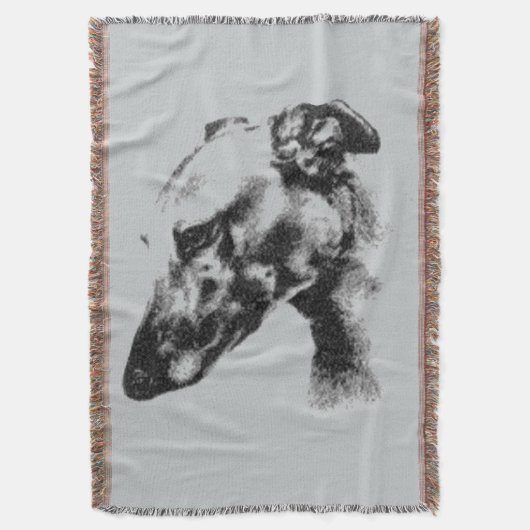 Windhund mustert Haustier-Porträt Decke (Vorderseite Vertikal)