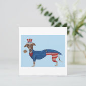 Windhund Onkel Sam Dankeskarte (Stehend Vorderseite)