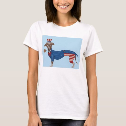 Windhund Onkel Sam T-Shirt (Vorderseite)