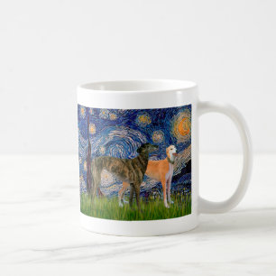 Windhund-Paar - Sternennacht Kaffeetasse