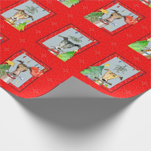 Windhund-Packpapier (a512) Geschenkpapier (Ecke)