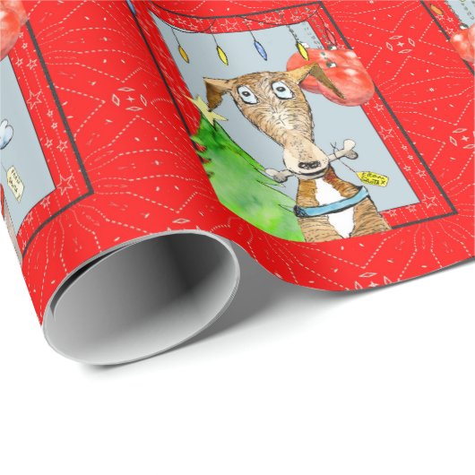 Windhund-Packpapier (a512) Geschenkpapier (Rolleneckpunkt)